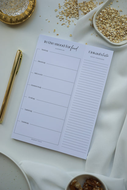 Essensplaner mit Einkaufsliste