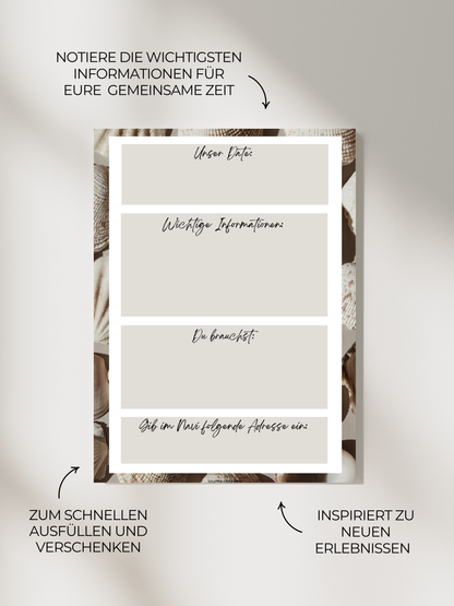 DIY Karten für Dates & Erlebnisse | 24 Karten, 5 Bonuskarten & über 100+ Ideen